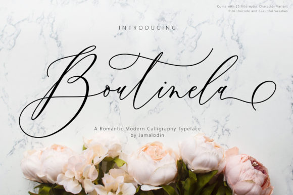 Elevate Your Web Design with Boutinela: A Flowing Handwritten Font