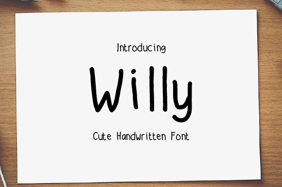Willy: A Sweet and Friendly Handwritten Font for Crafters